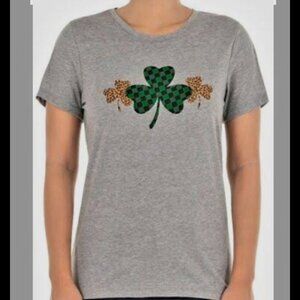 St. Patty shirt with 3 shamrocks size L/XL